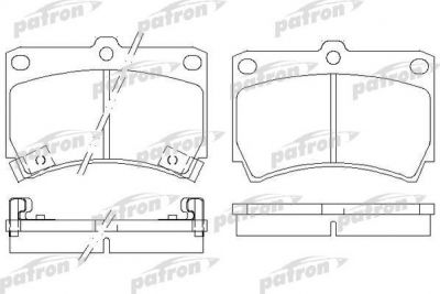 PATRON Колодки тормозные дисковые передн MAZDA: 121 II 90-96, 323 C IV 89-94, 323 C V 94-98, 323 F IV 89-94, 323 F V 94-98, 323 F VI 98-01, 323 P V 96-, 323 S IV 89-94, 323 S V 94 (PBP715)