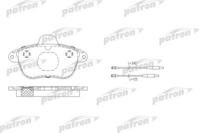 PATRON Колодки тормозные дисковые передн PEUGEOT: 605 89-99 (PBP746)