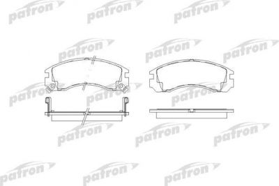 PATRON Колодки тормозные дисковые передн MITSUBISHI: ECLIPSE II 95-99, GALANT IV 88-92, GALANT IV седан 87-92, GALANT V 92-96, GALANT V седан 92-96, GALANT VI 96-00, GALANT VI уни (PBP765)