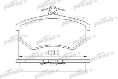 PATRON Колодки торм пер AUDI А80/VOLKSWAGEN 87-97 (8A0698151B, PBP775)