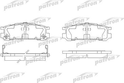 Patron PBP790 комплект тормозных колодок, дисковый тормоз на SUBARU IMPREZA универсал (GF)