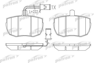 PATRON Колодки тормозные дисковые передн ALFA ROMEO: AR 8 бортовой 78-86, AR 8 фургон 78-86, DAF: 400-Serie фургон 89-93, FORD: TRANSIT бортовой 85-92, TRANSIT бортовой 77-86, TRA (PBP829)
