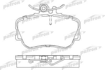 PATRON Колодки тормозные дисковые передн MERCEDES-BENZ: C-CLASS 93-00, C-CLASS универсал 96-01 (PBP854)