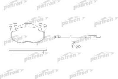 PATRON Колодки тормозные дисковые передн RENAULT: 5 72-85, CLIO I 91-98, CLIO I фургон 91-98, RAPID фургон 85-95, SUPER 5 84-95, SUPER 5 фургон 84-96, TWINGO 93-, TWINGO фургон 93 (PBP881)