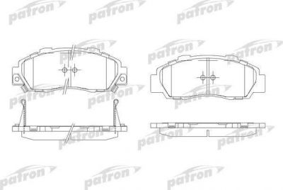 PATRON Колодки тормозные дисковые передн HONDA: ACCORD IV Aerodeck 91-93, ACCORD IV купе 92-93, ACCORD V 93-96, ACCORD V Aerodeck 93-98, ACCORD V купе 93-98, ACCORD VI 96-98, ACCO (PBP905)