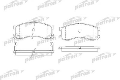 PATRON Колодки тормозные дисковые передн MAZDA: 626 III 87-92, 626 III Hatchback 87-92, 626 III Station Wagon 88-97, 626 III купе 87-91 (PBP939)