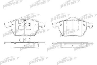 PATRON Колодки тормозные дисковые передн AUDI: A4 95-00, A4 Avant 96-01, VW: GOLF III 91-97, GOLF III Variant 95-99, GOLF IV 99-05, PASSAT 91-96, PASSAT 98-00, PASSAT Variant 91-9 (PBP969)