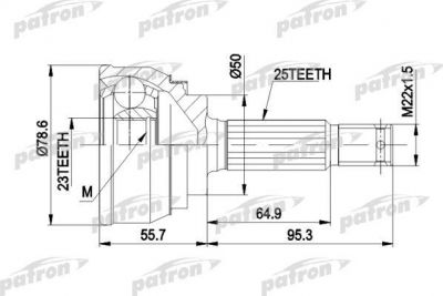 PATRON ШРУС наружн к-кт MITSUBISHI: GALANT 83-88 (PCV1104)