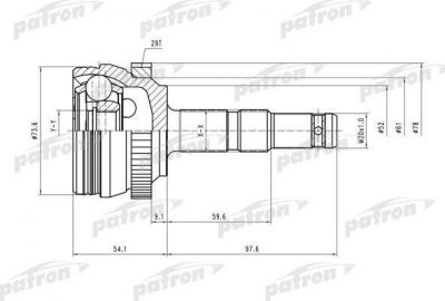 PATRON ШРУС наружн к-кт OPEL: Corsa C 00- (PCV1400)