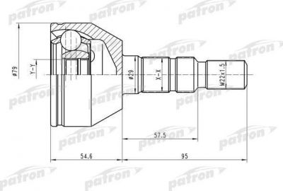 Patron PCV1504 шарнирный комплект, приводной вал на OPEL ASTRA H (L48)