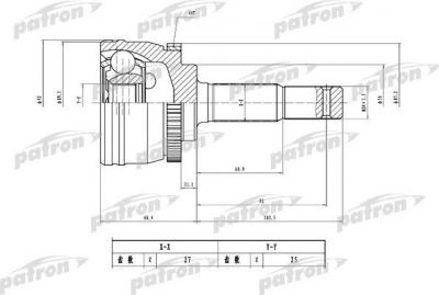 Patron PCV1780 шарнир, приводной вал на NISSAN PRIMERA (P11)