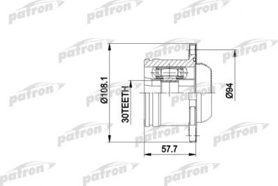 PATRON ШРУС внутр лев/прав к-кт SKODA: OCTAVIA , SW 1.6,1.8 96- АКПП (PCV5010)