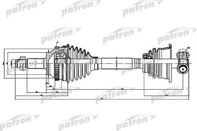 PATRON Полуось лев RENAULT: MASTER II автобус 2.5 D/2.8 dTI 98- (PDS1407)