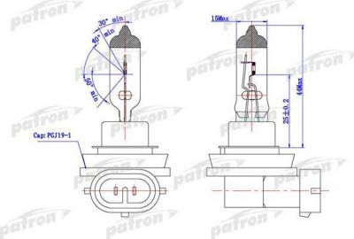 Patron PLH8-12/35 лампа накаливания, противотуманная фара на SKODA OCTAVIA Combi (1Z5)