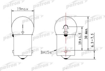 Patron PLR5W лампа накаливания, фонарь освещения номерного знак на MERCEDES-BENZ T2/LN1 фургон/универсал