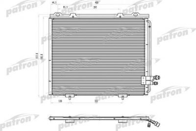 PATRON Радиатор кондиционера паяный MERCEDES-BENZ: E-CLASS W210 2.0-3.0D 95-02 (PRS1058)