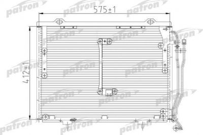 PATRON Радиатор кондиционера паяный MERCEDES-BENZ: C-CLASS (W202),(S202) 2.0 CDI/C2.2 CDI 93-00 (PRS1084)