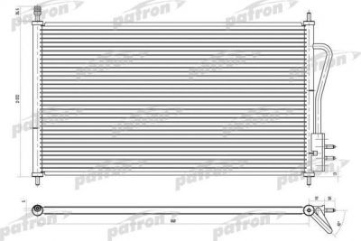 PATRON Радиатор кондиционера паяный FORD: FOCUS all, 98-04 (PRS1103)