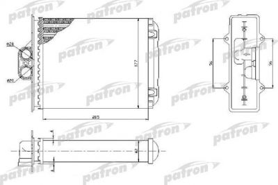 PATRON Радиатор отопителя OPEL: VECTRA all, 95-, (+AC) (PRS2050)