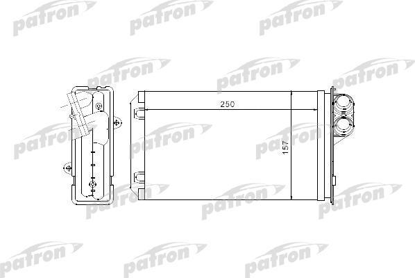 PATRON Радиатор отопителя PEUGEOT: 406 all, 99- (PRS2056)