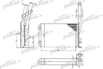 PATRON Радиатор отопителя RENAULT: 21, 1.7-2.1TD, 86- (PRS2067)