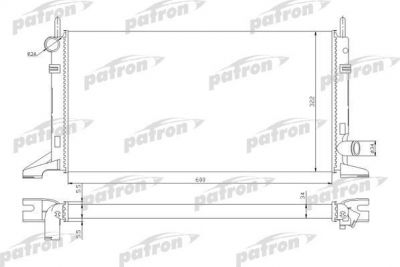 PATRON Радиатор системы охлаждения FORD: ESCORT, ORION 1.4-1.8D, 86-90 (PRS3321)