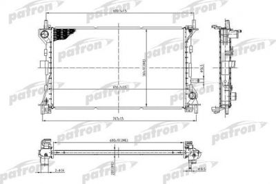 Patron PRS3429 радиатор, охлаждение двигателя на FORD FOCUS (DAW, DBW)