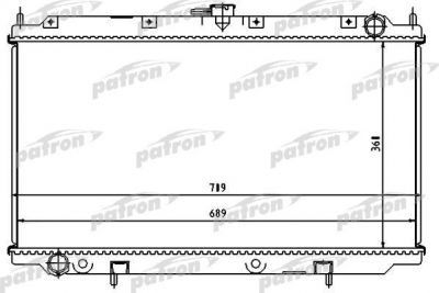 PATRON Радиатор системы охлаждения NISSAN: PRIMERA (P11), (WP11) 1.6 16V/1.8 16V/2.0 16V 96-01 (PRS3490)