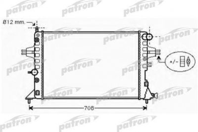 Patron PRS3573 радиатор, охлаждение двигателя на OPEL ZAFIRA A (F75_)