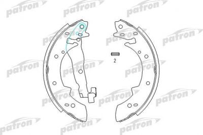 PATRON Колодки тормозные барабанные : 3 82-91, 3 Touring 87-94, 3 кабрио 86-93, RENAULT: SAFRANE I 92-96 (PSP173)