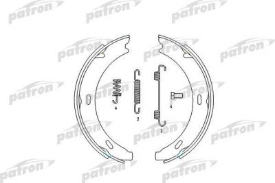 PATRON Колодки тормозные барабанные MERCEDES-BENZ: 190 82-93, A-CLASS 99-04, A-CLASS 04-, B-CLASS 05-, C-CLASS 93-00, C-CLASS универсал 96-01, CLK 97-02, CLK кабрио 98-02, E-CLASS 9 (PSP196)