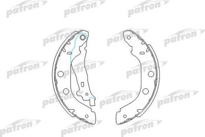 PATRON Колодки тормозные барабанные NISSAN: KUBISTAR 03-, PRIMERA 96-01, PRIMERA Hatchback 96-02, RENAULT: KANGOO 08-, KANGOO 98-, KANGOO Express 08-, KANGOO Express 98- (PSP577)