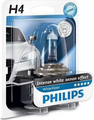 PHILIPS Лампа PHILIPS H4 60/55 Вт 12342DV Diamont Vision компл (12342DVS2)