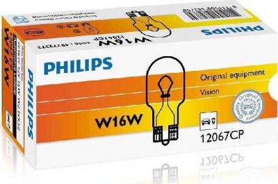 PHILIPS Лампа W16W 12V W2,1x9,5d PHILIPS (48272328)