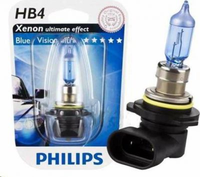 PHILIPS Лампа PHILIPS НB4 12V 55W 9006 BVU HB4 55W BlueVision Ultra (63216926916, 9006BVUB1)