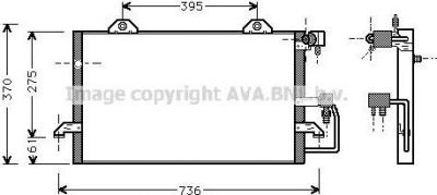 Prasco AI5118 конденсатор, кондиционер на AUDI 80 Avant (8C, B4)