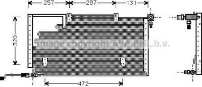 Prasco AI5138 конденсатор, кондиционер на AUDI 100 Avant (44, 44Q, C3)