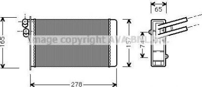 Prasco AI6097 теплообменник, отопление салона на VW PASSAT Variant (3B6)