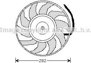 Prasco AI7502 вентилятор, охлаждение двигателя на AUDI 80 Avant (8C, B4)