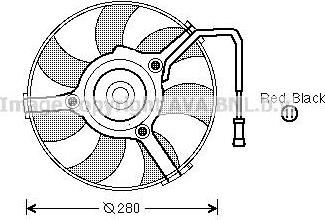 Prasco AI7504 вентилятор, охлаждение двигателя на VW PASSAT Variant (3B6)