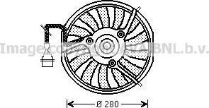 Prasco AI7511 вентилятор, охлаждение двигателя на AUDI A6 Avant (4B5, C5)