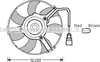 Prasco AI7516 вентилятор, охлаждение двигателя на VW PASSAT Variant (3B6)