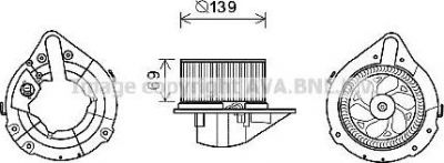 Prasco AI8372 электродвигатель, вентиляция салона на AUDI 80 (8C, B4)