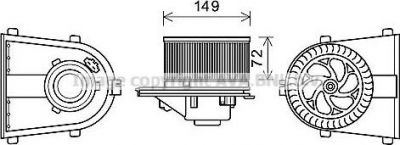 Prasco AI8378 электродвигатель, вентиляция салона на VW GOLF IV (1J1)