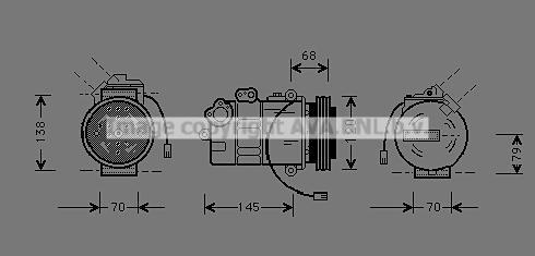 Prasco AIAK011 компрессор, кондиционер на AUDI A6 Avant (4B5, C5)
