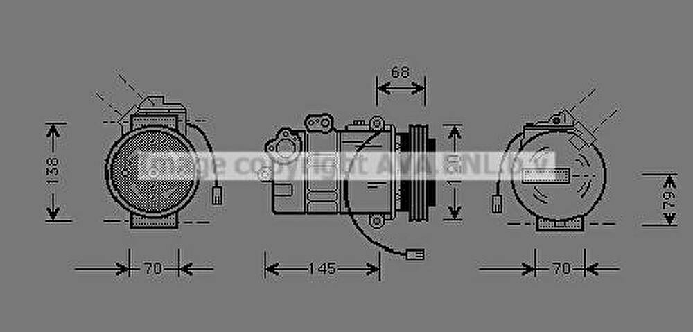 Prasco AIK011 компрессор, кондиционер на AUDI A6 Avant (4B5, C5)