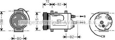 Prasco AIK178 компрессор, кондиционер на AUDI A6 Avant (4B5, C5)