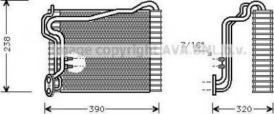 Prasco AIV145 испаритель, кондиционер на AUDI 80 (89, 89Q, 8A, B3)