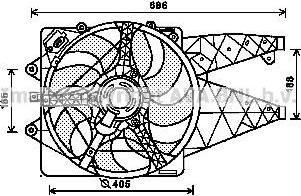 Prasco AL7514 вентилятор, охлаждение двигателя на FIAT PUNTO EVO (199)
