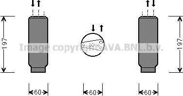 Prasco AUD146 осушитель, кондиционер на ROVER 600 (RH)